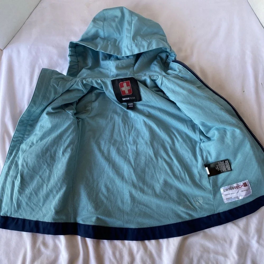 Swiss Tech Toddler Kids Heavyweight Hooded Jacket Multi Blue/WhiteSize 3T - Picture 6 of 7